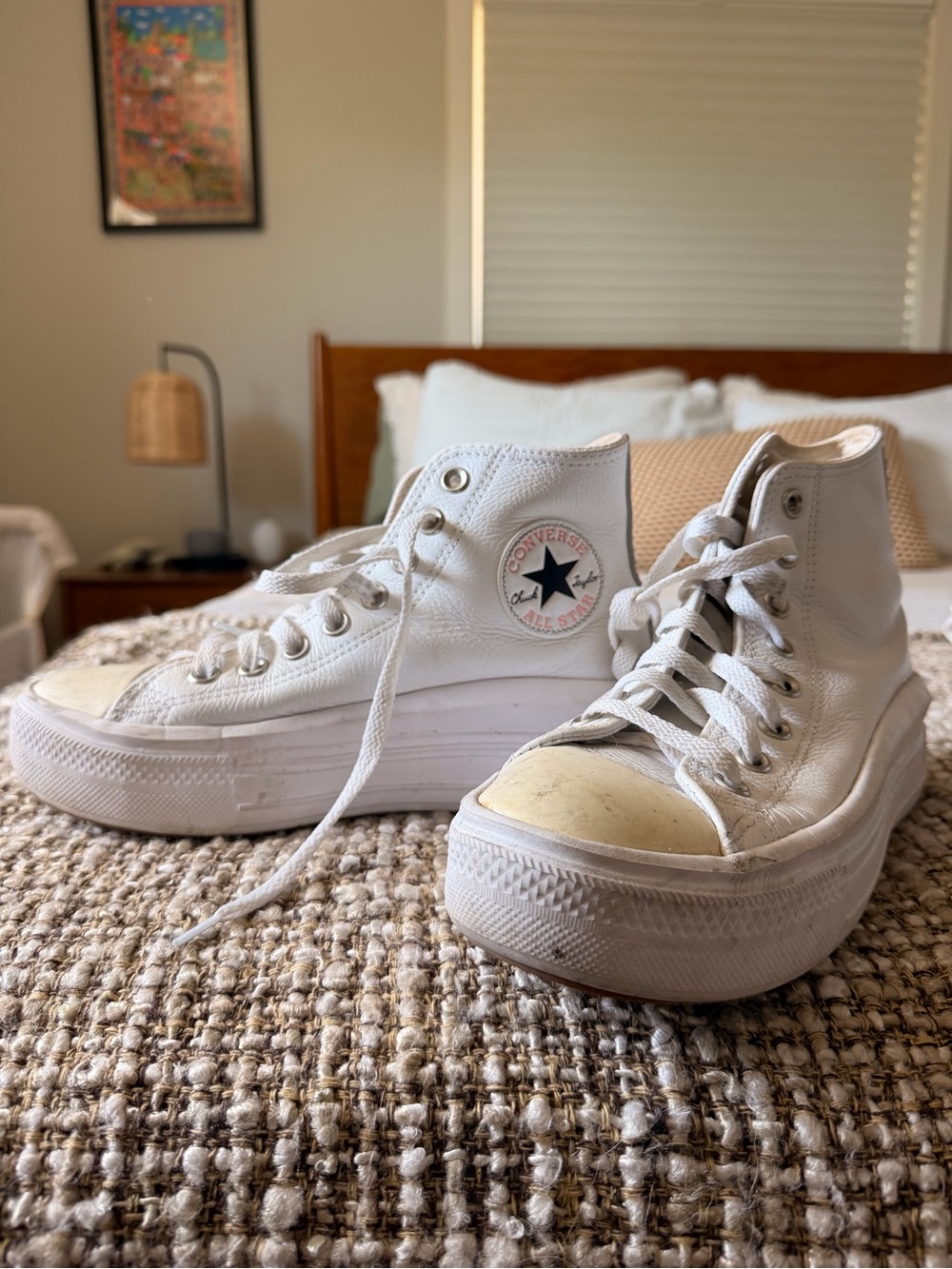 Converse Move White High-Top Platform Sneakers